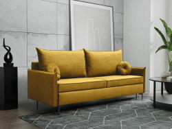  Veneti SINETO modern kétszemélyes kanapé mindennapi alváshoz - sárga