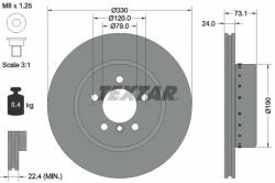 TEXTAR Disc frana TEXTAR PRO+ 92269725 (92269725)