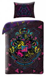 Halantex Harry Potter ágyneműhuzat szett - Hogwarts - Roxforti házak (HP-8083BL) (HP-8083BL)
