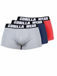 Gorilla Wear - Boxershorts - 3 Pack - Gray/navy/red - Boxeralsó Csomag - 3 Db-os - Szürke/kék/pi