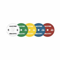 LIVEPRO - Elite Colored Rubber Bumper Plate - Ledobható Súlytárcsa - 15 Kg Súlytárcsa