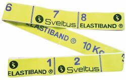 SVELTUS - Elastiband Yellow 10 Kg + Qr Code - Fitnesz Erősítő Gumi - 10 Kg Ellenállás - Sárga