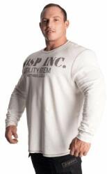 GASP INC - Thermal Gym Sweater - Off White - Férfi Edzőtermi Pulóver - Törtfehér