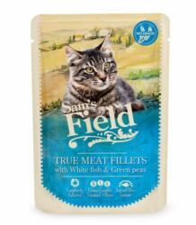 Sam's Field cat pouch fehérhal&borsó 85g