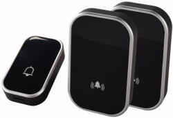 OMU system WB12V-1A2VB Vezeték nélküli csengő 1 adó 12V elem és 2 vevő 230V fekete (WB12V-1A2VB)