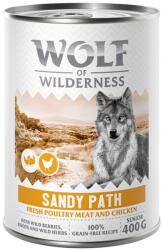 Wolf of Wilderness 6x400g Wolf of Wilderness Senior "Expedition" - Sok szárnyassal nedves kutyatáp - Sandy Path - Szárnyas csirkével
