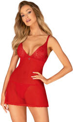 Obsessive Chilisa Babydoll & Thong Red M/L