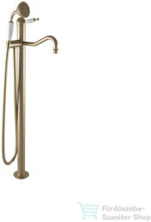Bugnatese OXFORD szabadon álló kádtöltő csaptelep zuhanyszettel, belső egységgel, bronz 6360BR (6360BR)