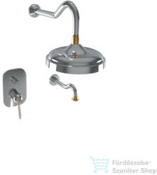Bugnatese OXFORD falsík alatti zuhanyrendszer 20 cm-es fejzuhannyal, kádkifolyóval, króm/arany 6369CRDO (6369CRDO)