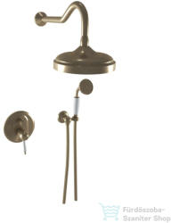 Bugnatese OXFORD termsztátos falsík alatti zuhanyrendszer 20 cm-es fejzuhannyal, kézizuhannyal, bronz 6364BR (6364BR)