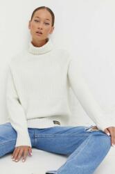 Superdry gyapjúkeverék pulóver női, fehér, garbónyakú - fehér L