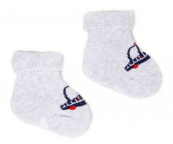  Yo! Baby frottír zokni 3-6 hó - szürke rendőrautó