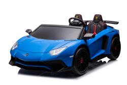 Hollicy Masinuta electrica pentru copii 3-15 ani, Lamborghini Aventador SV 300W 24V Premium, culoare Albastra