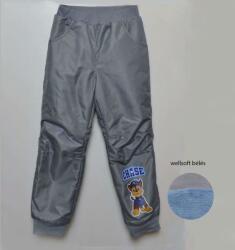  nickelodeon Mancs őrjárat bélelt vízlepergetős nadrág puha wellsoft bélés szürke 5-6 év (116 cm)