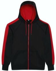 Just Hoods Hanorac pentru barbati Sports AWJH066, jet black/fire red (awjh066jb/fr)