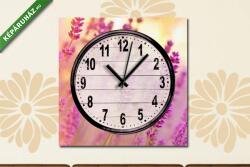 Vászonkép óra, Premium Kollekció: Levendula virágoskertben(25x25 cm C01)