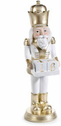 Decorer Figurina Spargatorul de Nuci cu calendar Advent alb 17x19x59 cm (A55.34.98)