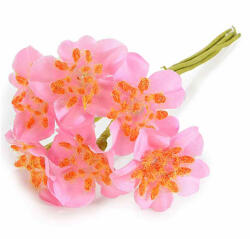 Decorer Set 144 flori artificiale roz 3.5x13 cm (A56.43.18) - decorer