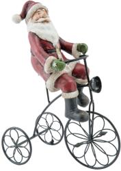 Clayre & Eef Figurina Mos Craciun cu tricicleta polirasina 20x10x26 cm (CC6PR1244) - decorer