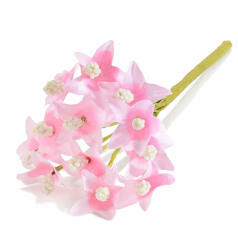 Decorer Set 192 flori artificiale roz intens 2.5x13 cm (A56.43.22)
