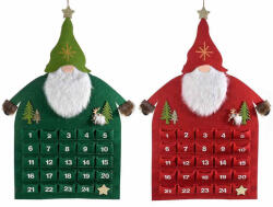 Decorer Set 2 calendare Advent Craciun textil rosu verde 46x68 cm (A56.44.58)