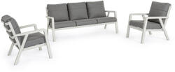 Bizzotto Set mobilier gradina canapea 2 fotolii gri Truman 190x86x88 cm (0663161) - decorer