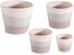 Decorer Set 4 ghivece ceramica 14.5x12 cm, 12. x9.5 cm, 10.5x8.5 cm, 7.5x6 cm (A71.45.08)