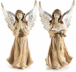 Decorer Set 2 figurine Inger polirasina aurie alba 15x10x27.5 cm (A55.37.82)