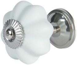 Clayre & Eef Buton mobila din fier si ceramica albastru deschis mat Ø 4 cm (64385deco)