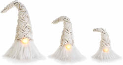 Decorer Set 3 figurine Mos Craciun cu led 15x57 cm, 10.5x40 cm, 8x27 cm (A56.41.86)