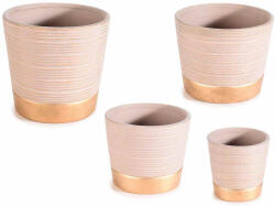 Decorer Set 4 ghivece ceramica 13x12 cm, 12x9.5 cm, 10.5x8.5 cm, 7.5x7 cm (A71.45.06)