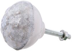Clayre & Eef Buton mobila din fier si ceramica gri 4x3 cm (63823deco)
