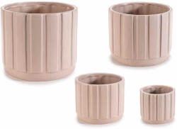 Decorer Set 4 ghivece ceramica bej 16.5x14 cm, 13.5x11 cm, 10.5x8.5 cm, 7.5x6.5 cm (A71.45.09)
