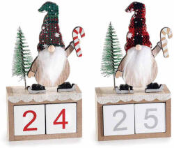 Decorer Set 2 calendare Craciun lemn 7x3.5x13.5 cm (A51.53.60)