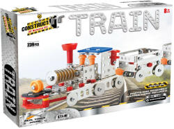Construct It Kit STEM Locomotiva cu aburi și doua vagoane, nivel intermediar (9350375001128)