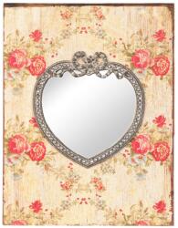 Clayre & Eef Oglinda de perete Shabby Chic 23 cm x 2 cm x 30 cm (CC1157)