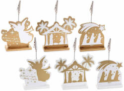 Decorer Set 24 decoratiuni memo clip Nasterea Domnului 10.5x3x8.5 cm (A51.54.18)