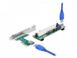 Delock 90065 1xPCI 32 Bit 60cm-es USB kábel csatlakozású PCI Express x1 Riser kártya - granddigital