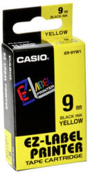 Casio Feliratozógép szalag XR-9YW1 9mmx8m Casio fekete/sárga (XR9YW1) - bestoffice