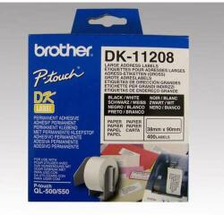 Brother DK-11208 etichetă adezivă pretăiată 400 buc/rolă 38mm x 90mm alb DK11208 (DK11208)