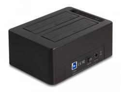 Delock USB duális dokkoló állomás 2 db. SATA HDD / SSD számára klónozó és törlő funkcióval (64187) - innotechshop