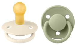 BIBS Set 2 Suzete De Lux Latex, Tetina Rotunda, 0 Luni + (SETDELUXLATEX1)