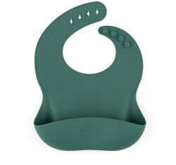 Petite&Mars - Baveta moale Take&Match, Reglabil, Cu buzunar colector, Silicon, Fara BPA, 6 luni+, Verde (706817) Bavata