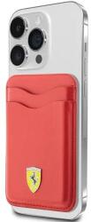 Ferrari Husa Ferrari Wallet Card Slot FEWCMRSIR case - red MagSafe Leather 2023 Collection - vexio