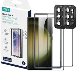 ESR Folie Ecran pentru Samsung Galaxy S23 Ultra + Folie Camera (set 2) - ESR Screen Shield - Clear (KF2316537) - vexio