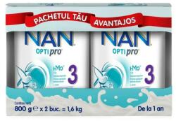 Nestle Pachet Nan 3 Optipro 1-2 ani, 2 x 800g, Nestle