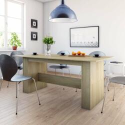 vidaXL Étkezőasztal - Sonoma Tölgy - 180x90x76 cm (800471)