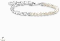Thomas Sabo Charming Collection fehér gyöngyökkel karkötő 19 cm - A2098-082-14-L19