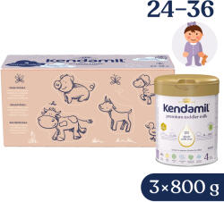Kendamil Premium 4 HMO+, 2, 4 kg (3× 800 g), ambalaj creativ cu cadou (MG35343266/BOX)