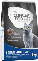 Concept for Life 3kg Concept for Life British Shorthair Adult száraz macskatáp 15% árengedménnyel